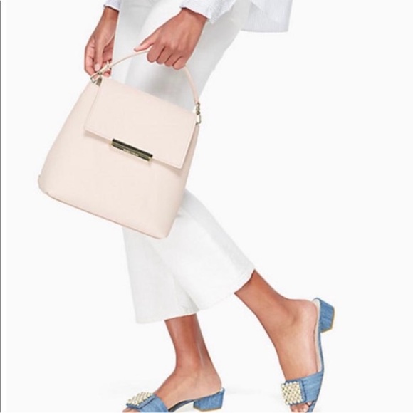 NWT- Kate Spade Make it Mine Maddie Backpack bag tote w/ extra flap beige pink - Picture 3 of 15